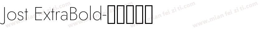 Jost ExtraBold字体转换